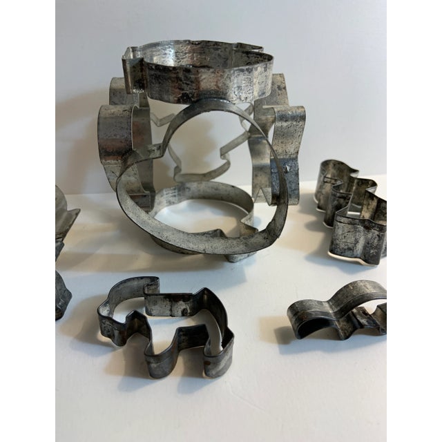 Metal 1940s Dutch Cookie Cutter Set/6 For Sale - Image 7 of 13
