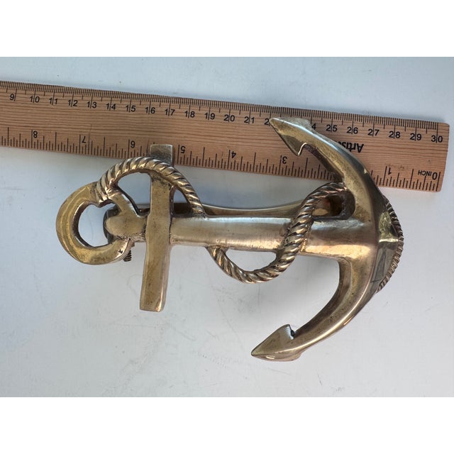 Brass Anchor Door Knocker For Sale In San Francisco - Image 6 of 7