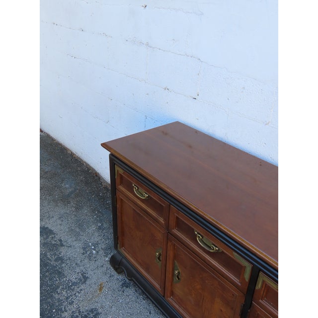 Broyhill Hollywood Regency Long Low Dresser Sideboard Media Cabinet 6353 For Sale - Image 17 of 18