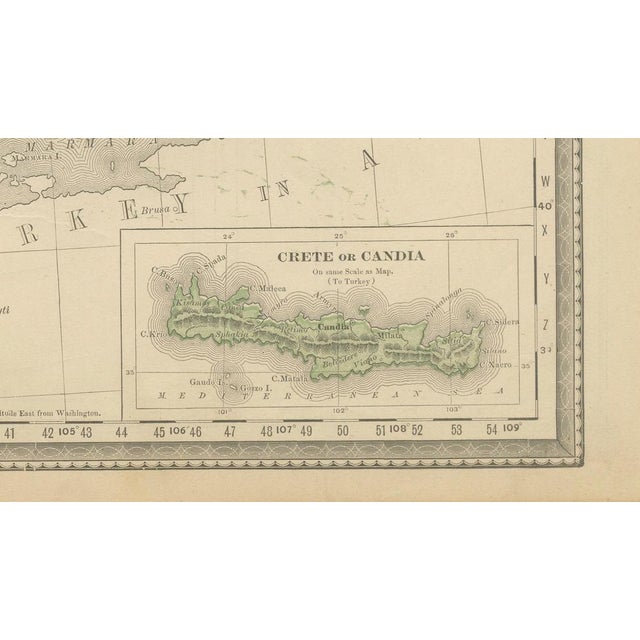 Paper Turkey in Europe Map by Rand McNally, 1888 For Sale - Image 7 of 10