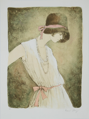 Bernard Charoy, Charlotte au collier, Lithograph