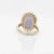 Vintage 14k Gold, Type a Lavender Jadeite, and Diamond Cocktail Ring For Sale - Image 9 of 12