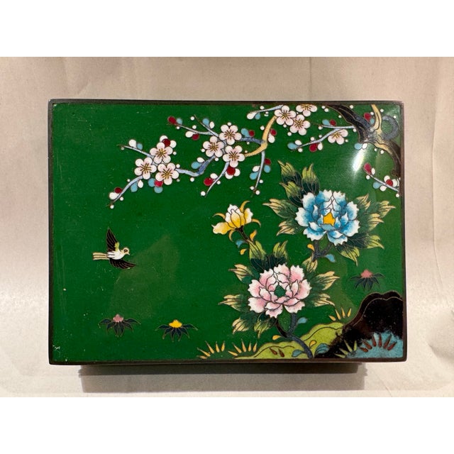 Antique Japanese Cloisonné Vanity or Jewelry Box For Sale - Image 4 of 7