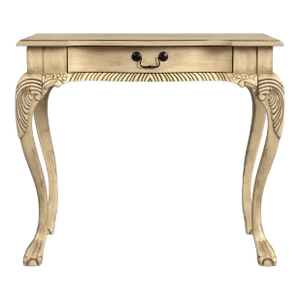 Dupree 35" Wood Writing Desk, Beige