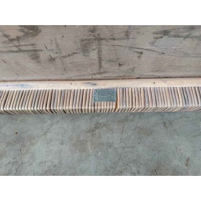 Antonio Budji Layug Woven Rattan Rectangular Coffee Table For Sale - Image 9 of 12
