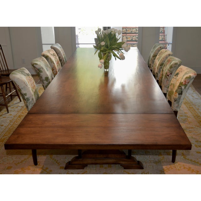 Carina Dining Table in Dry Aged Walnut with Extensions (custom) For Sale In Los Angeles - Image 6 of 12