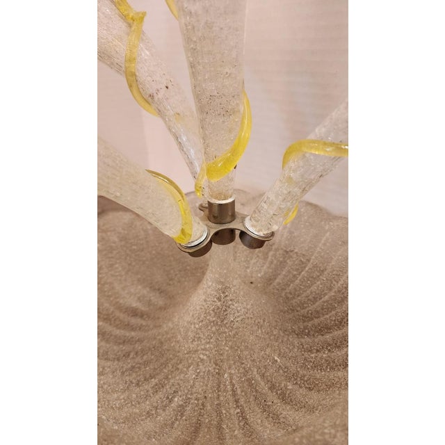 Mid 20th Century Coralene Art Glass Epergne With Flour Flutes For Sale In Dallas - Image 6 of 9