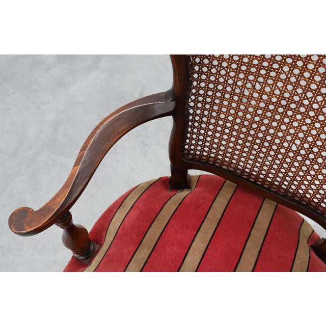 Louis XV Style Oak and Cane Armchair, France, 1890 For Sale - Image 12 of 15