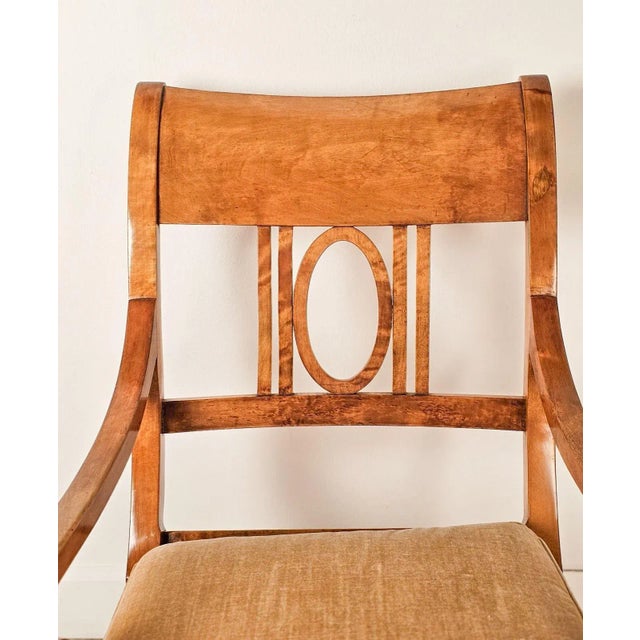 Pair of Large Satin Birch Biedermeier Chairs, Circa 1820 For Sale - Image 10 of 10