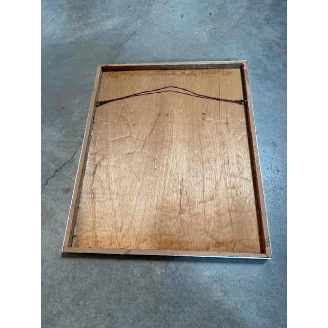 Willy Quine Le Abstract Painting Signed Framed On Wood 26x20 Excellent condition Framed and matted The product is an...