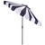 Navy Blue Meze 9 Ft Crank Umbrella, Navy Cabana Stripe/Brown Pole For Sale - Image 8 of 9