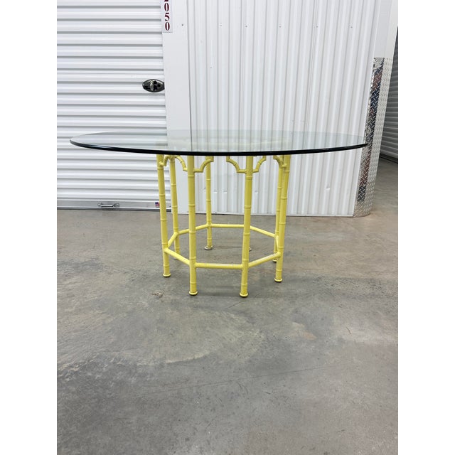 Bring a vibrant burst of Palm Beach chic into your home or patio with this striking Vintage Hollywood Regency Faux Bamboo...
