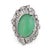 Contemporary Vintage Gia 6.50 Carat Burma Jade Diamond Platinum Cocktail Ring, Size 5.5 For Sale - Image 3 of 5