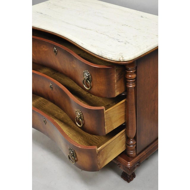 Brown Late 20th Century Pulaski Sagamore Hill Victorian Cherry Wood Marble Top Commode Nightstand Chest For Sale - Image 8 of 16