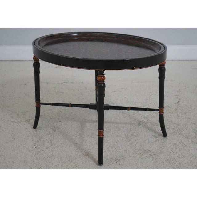 Age: Approx: 30 Years Old Details: Removable Toleware Tray Top Stretcher Base Frame Condition: Excellent Condition - Minor...