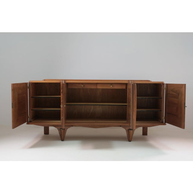 Art Deco Walnut Sideboard, France, 1940s For Sale - Image 13 of 16