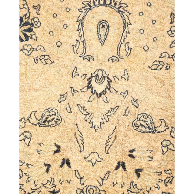 Traditional Mogul, One-of-a-Kind Hand-Knotted Area Rug in Beige, 6' 2" x 12' 0" For Sale - Image 3 of 8