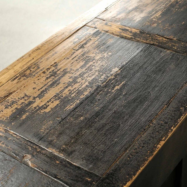 Antique Black Sideboard – Three Drawers For Sale - Image 10 of 10