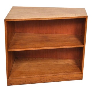 Vintage Oak Corner Bookcase, 1950s For Sale