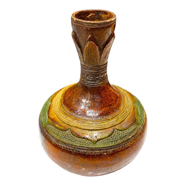 Antique Chinese Vase Sancai-Glazed Vase, Liao Dynasty (907-1125) Asian Pottery For Sale