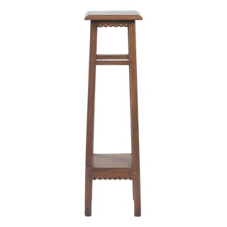 Art Deco Plant Stand Wooden Pedestal, the Netherlands, 1920s For Sale
