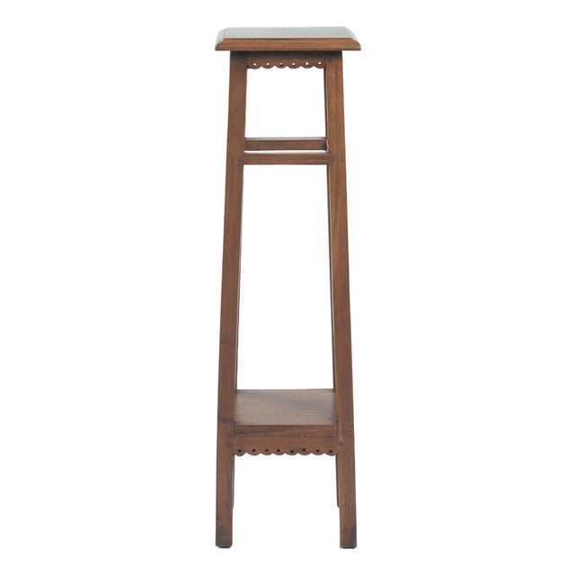 Art Deco Plant Stand Wooden Pedestal, the Netherlands, 1920s For Sale