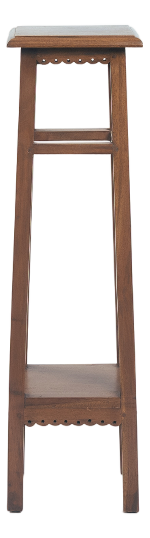 Art Deco Plant Stand Wooden Pedestal, the Netherlands, 1920s