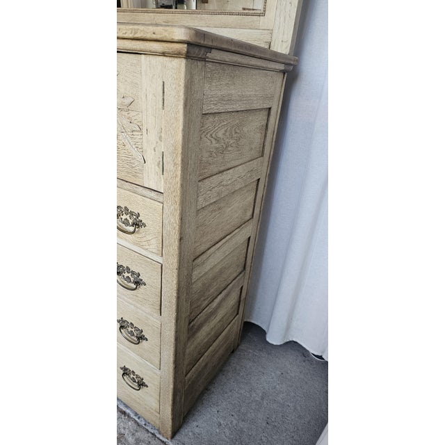 Antique Wooden Chiffonier Chest With Attach Mirror Frame. Circa 1920's For Sale - Image 10 of 18