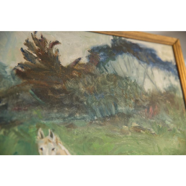 :: Oil on canvas painting by Chappaqua, NY artist Grace B. Keogh. Signed by artist and in a handmade wooden frame. Newly...