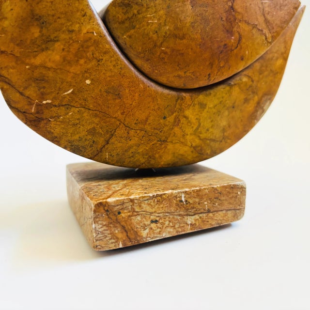 Vintage Carved Stone Bird - Signed and Dated 1985 For Sale - Image 9 of 10