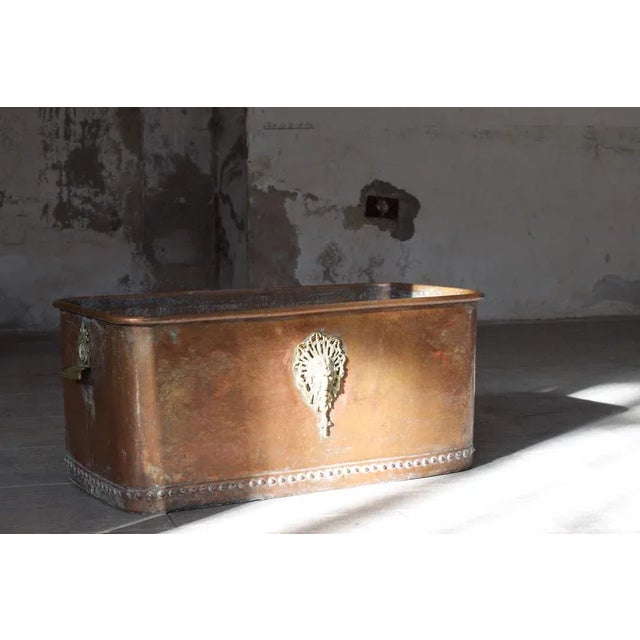 Metal Antique Copper Tray, 1900s For Sale - Image 7 of 13