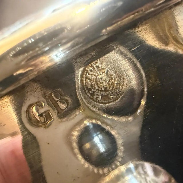 1970s 1970s Mid-Century Modern Silver Plated Hammered Italian Wine Cooler For Sale - Image 5 of 11