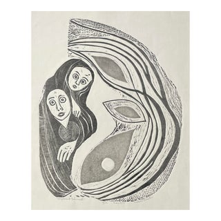 1975 Selma Bluestein Hagar and Ishmael Etching For Sale