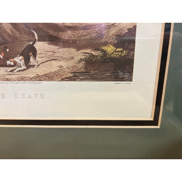 Green Vintage Traditional English Hunt on Horse Scene Framed Prints - Set of 2 For Sale - Image 8 of 10