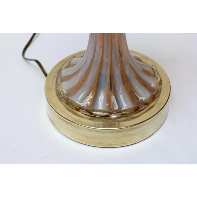 Murano Venetian Baluster Blown Translucent Glass Table Lamp For Sale - Image 11 of 12