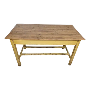 Gorgeous Antique Wooden Farm Table With Original Paint From England, Circa 1890