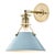 Hudson Valley Lighting Mark D. Sikes Painted No.2 1-Light Wall Sconce, Aged Brass/Blue Bird For Sale