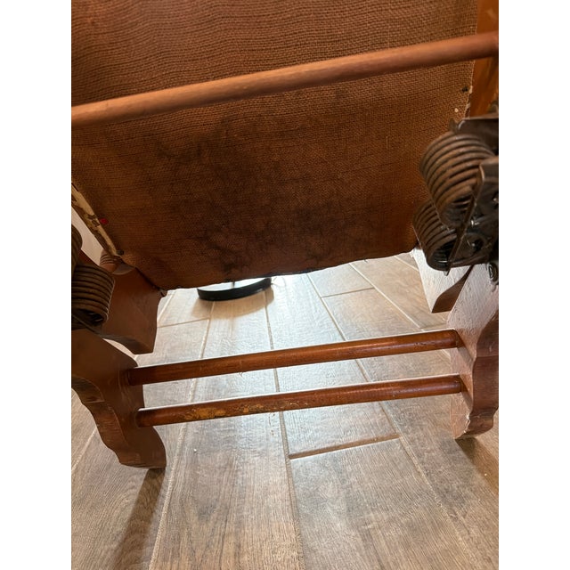 Brown Antique Victorian Eastlake Platform Rocker - Model No. 60 For Sale - Image 8 of 8