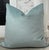 Elegant Celeste Blue High End Mohair Blend 22" Pillows - A Pair For Sale - Image 4 of 5