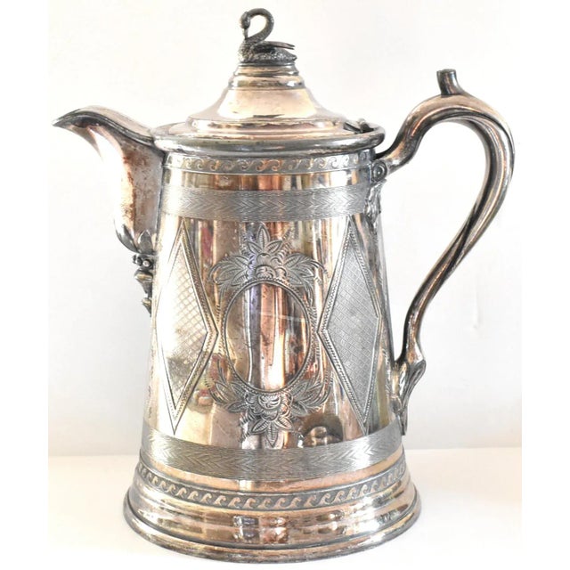 Antique C.1860-1870 Reed & Barton Stimpson Silver Plate Water Pitcher For Sale - Image 13 of 13