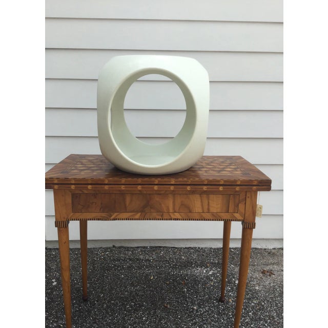 Mid-Century Modern Vintage 1970s Space Age White Cube For Sale - Image 3 of 5