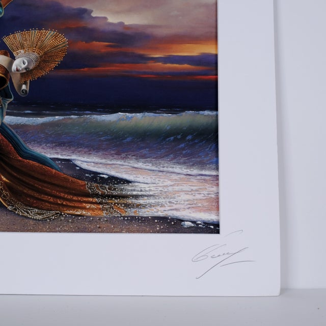 Figurative 1990s Gil Bruvel "Sunset Tango" Hand Signed and Numbered Limited Edition 50/500 Unframed Matted Lithograph Excellent Condition For Sale - Image 3 of 8