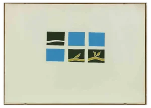 Carlo Cego, A Poet, 1966, Watercolor Drawing on Paper, Framed