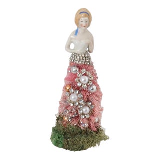 1920s German Porcelain Lady Holiday Tree For Sale