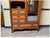 Brown Antique Art Nouveau Linen Cupboard, 1910 For Sale - Image 8 of 9