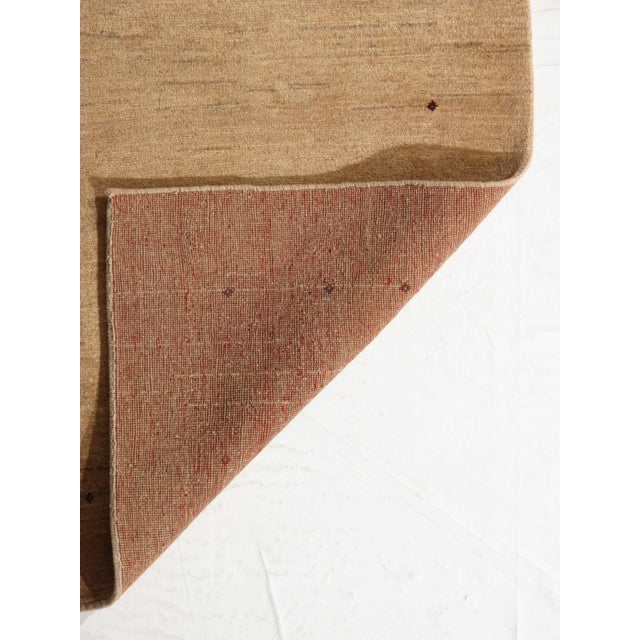 1980s 1980s Hand-Knotted Persian Tribal Gabbeh Wool Rug 4'11" X 6'3" For Sale - Image 5 of 5