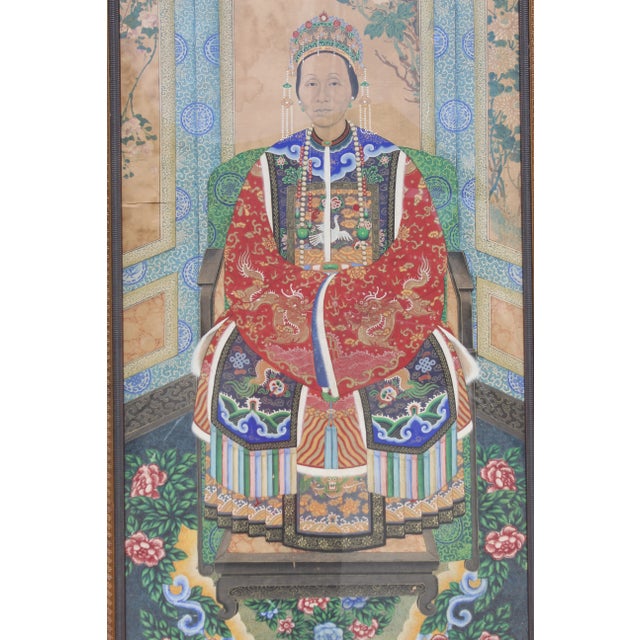 Late 19th Century Late Qing Dynasty Portrait of an Empress Court Lady For Sale - Image 4 of 8