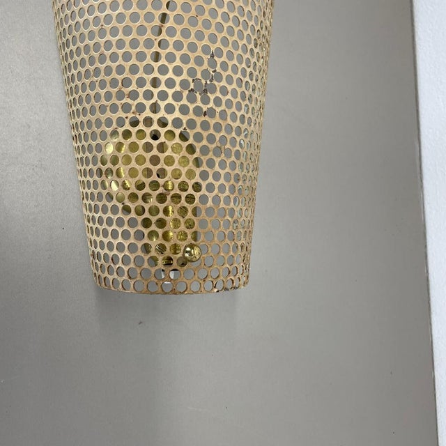 1950s Large Beige Hole Pattern Theatre Wall Light, France, 1950s For Sale - Image 5 of 18