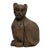 20th Century French Wooden Cat Sculpture For Sale