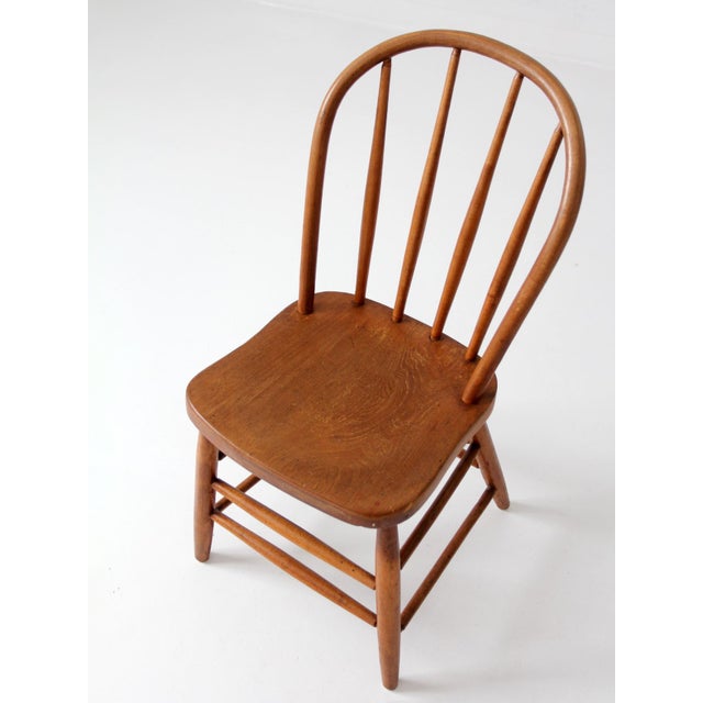 Vintage Windsor Spindle Back Chair For Sale - Image 6 of 11
